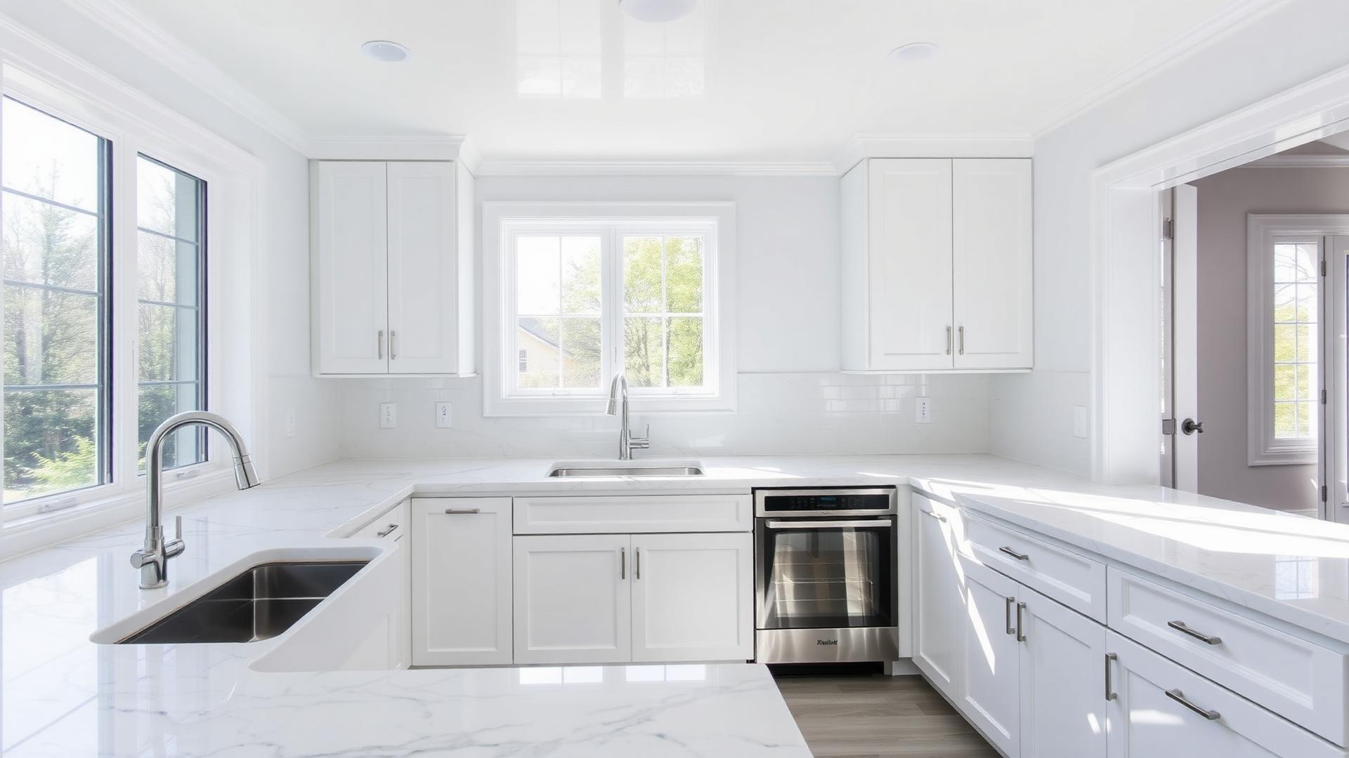A freshly cleaned kitchen in a Seattle home